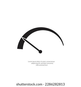 Speed, speedometer icon. Vector illustration, flat design.