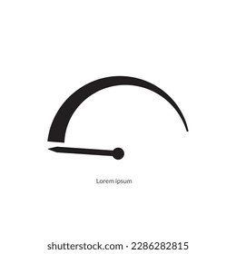Velocidad, icono del velocímetro. Ilustración vectorial, diseño plano.