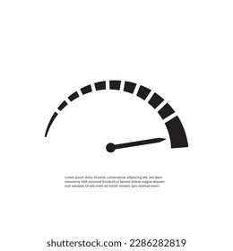 Geschwindigkeit, Tachometer-Symbol. Vektorgrafik, flaches Design.