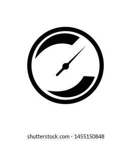 speed  speedometer logo icon graphic design template vector