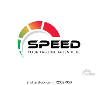 speed speedometer logo icon vector tample