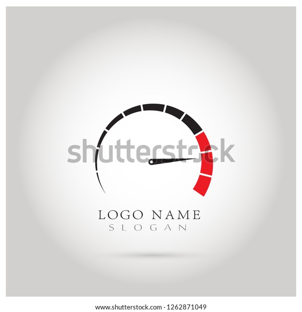 Speed Speedometer Rpm Logo Icon Symbol 스톡 벡터(로열티 프리) 1262871049
