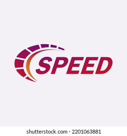 speed and speedometer silhouette. abstract symbol of speed logo design. vector icon