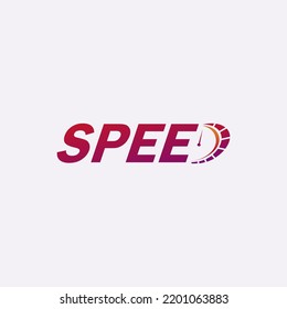 speed and speedometer silhouette. abstract symbol of speed logo design. vector icon