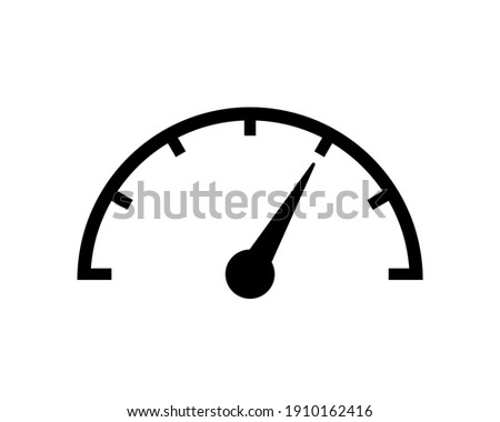 Speed speedometer or tachometer icon. Measuring speed symbol isolated. Vector EPS 10