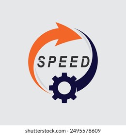 Geschwindigkeit und Sport-Logo-Design, Silhouette Tachometer Symbol Vektor, Geschwindigkeit Auto Auto Logo Vorlage Vektorgrafik Symbol Design