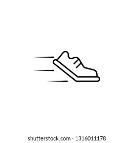 speed sport shoes icon. Element of speed for mobile concept and web apps illustration. Thin line icon for website design and development, app development. Premium icon