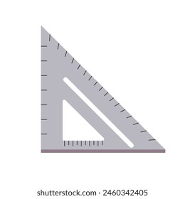 Speed Square Essential Equipment for Carpentry and Woodworking Projects, Flat Vector Illustration Design 