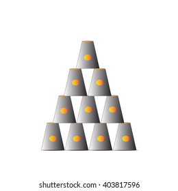 Speed Stacks Cups Stacking Sport Flying Cup Game, Vector illustration.