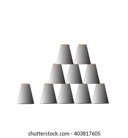 Speed Stacks Cups Stacking Sport Flying Cup Game, Vector illustration.