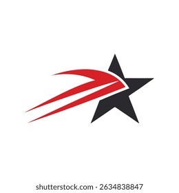 Logotipo de la estrella de la velocidad con Swoosh dinámico