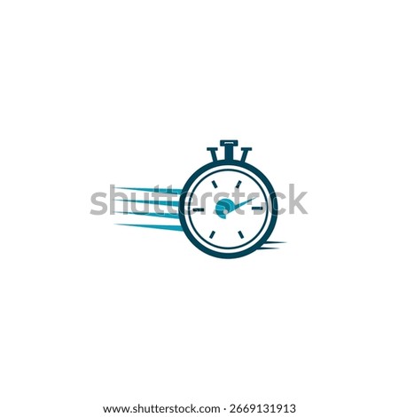 Speed stopwatch icon symbolizing fast time, quick performance, and efficiency concept in modern design.