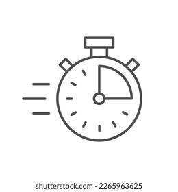 Speed and stopwatch line icon