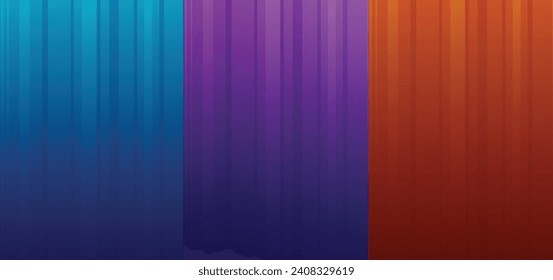 Speed stripes orange blue purple fast move light effect vector graphic backgrounds illustration set, vertical blur rays violet gradient energy motion banner image backdrop, dynamic digital wallpaper