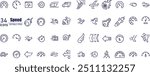 Speed Stroke icon collections. Containing fast, slow,