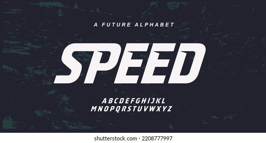 Speed style font design, alphabet  vector illustration