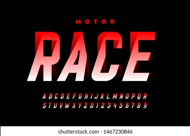 Speed Style Modern Font Design Alphabet Stock Vector (Royalty Free ...