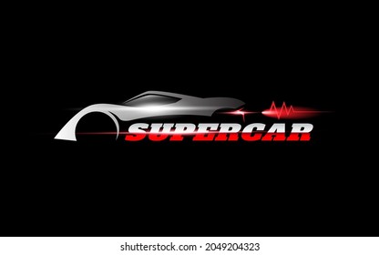 Speed super car vector logo template