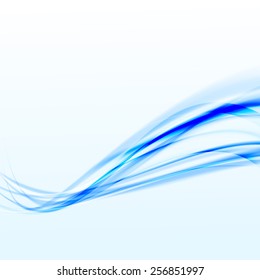 Speed Swoosh Blue Lines Flow Abstract Background. Vector Illustration