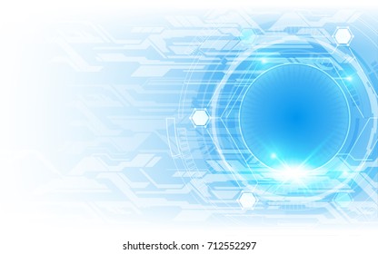 speed tech innovation concept blue  background