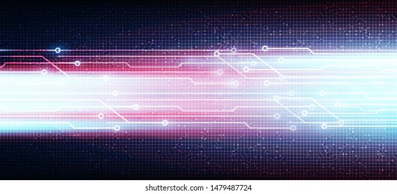 Speed Technology Line on Circuit Microchip Background,Hi-tech Digital and Internet Concept design,Free Space For text in put,Vector illustration.