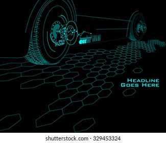 Speed Technology Template With Tron Effect