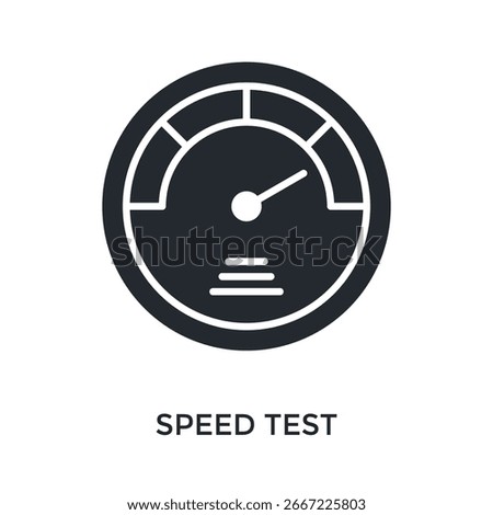 Speed Test Icon Glyph Style. Vector Illustration For Graphic Design