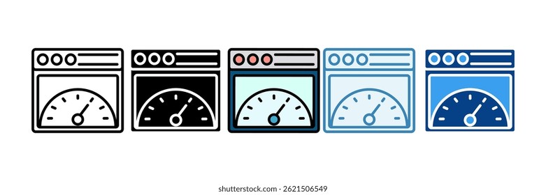 Speed Test Icon Set Multiple Style Collection