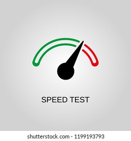 Speed test icon. Speed test symbol. Flat design. Stock - Vector illustration