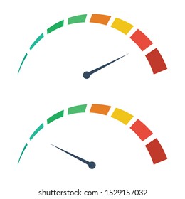 Speed test internet. Speedometer icon upload download. Accelerate vector