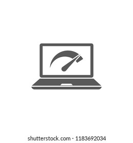 Speed test laptop  vector icon