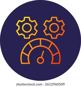 Speed Test Line Circle Gradient Style