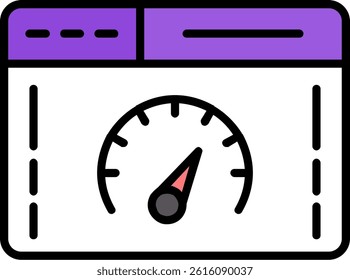 Speed Test Line Vector Icon Design