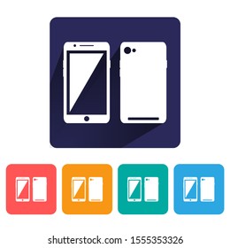 Speed test phone icon , lorem ipsum Flat design