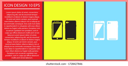 Icono de la prueba de velocidad del teléfono, lorem ipsum Diseño plano