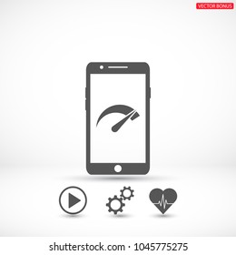 Speed test phone  vector icon