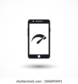 Speed test phone  vector icon