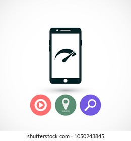 Speed test phone  vector icon