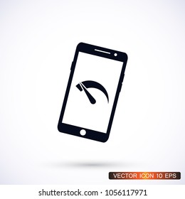 Speed test phone  vector icon
