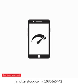 Speed test phone  vector icon