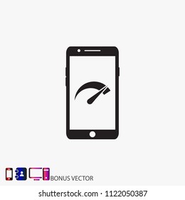 Speed test phone  vector icon