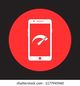 Speed test phone  vector icon