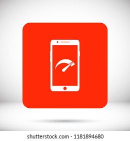 Speed test phone  vector icon