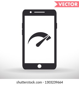 Speed test phone  vector icon