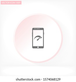 Speed test phone  vector icon , lorem ipsum Flat design