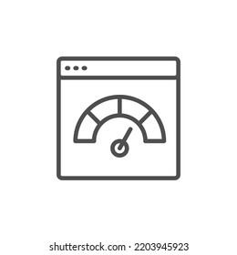 Speed Test. Web Page Loading Speed Test Icon, Site Performance Optimization. Page Speed Flat Icon