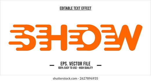 Speed Text Effect – Editable Fast Motion Font in Bold Orange