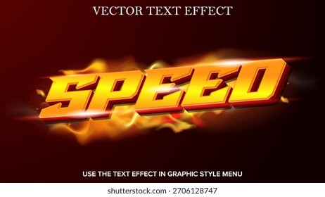efeito de texto de velocidade estilo moderno editável