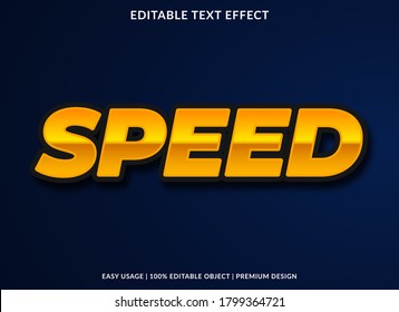 speed text effect template with bold font concept use for brand label and sticker