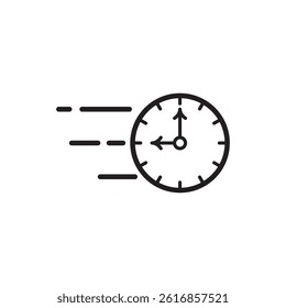 Speed time clock fast time logo icon